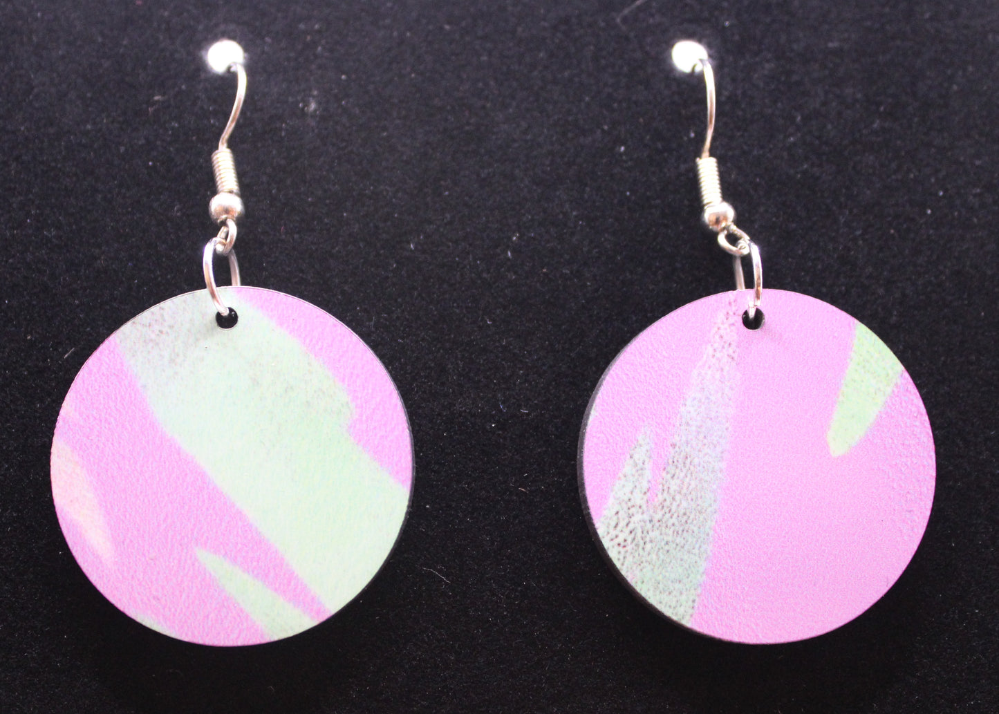 Splash Print of Lilac, Seafoam Green and Gray Earrings