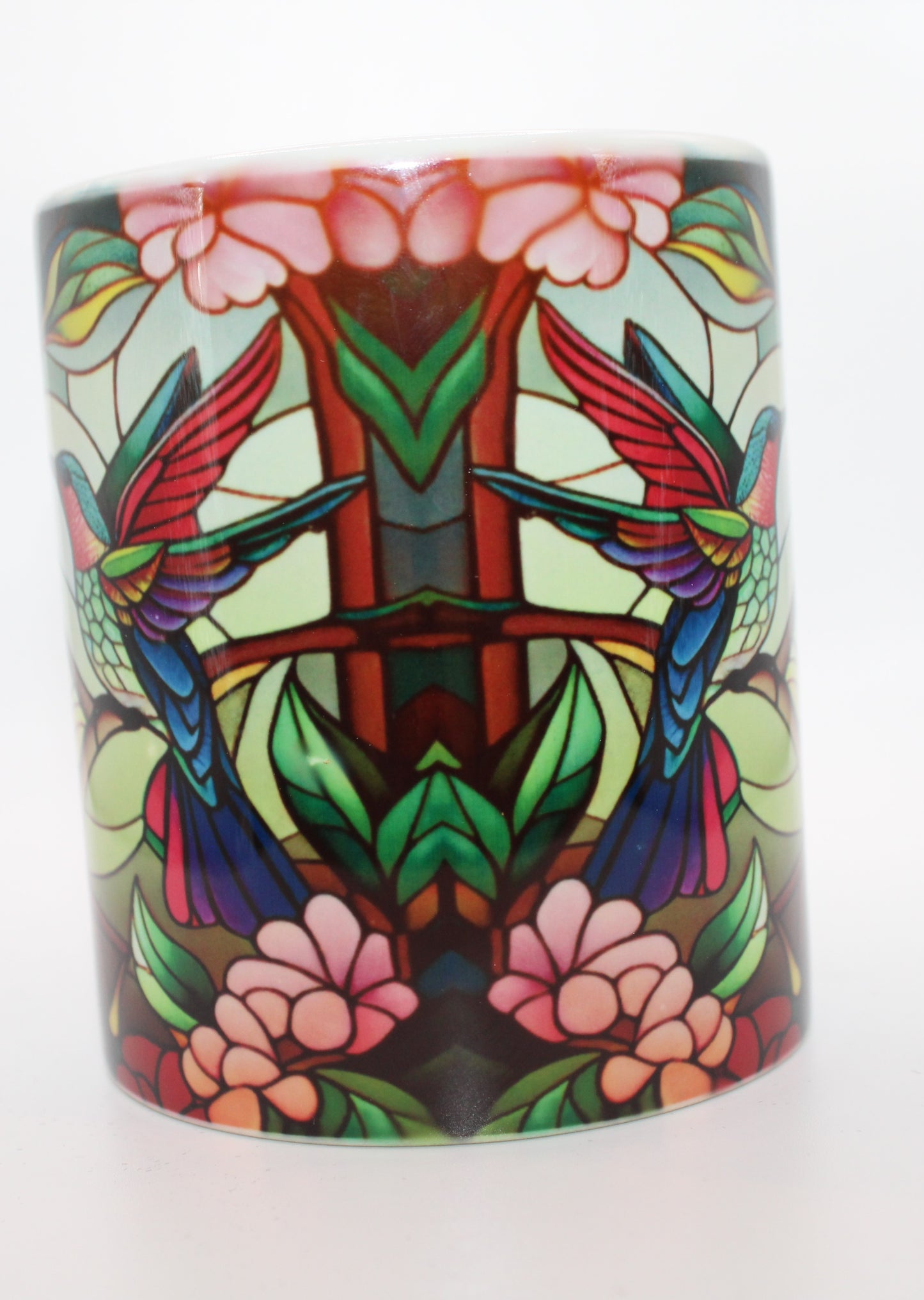 Stained Glass Hummingbird 11 Ounce Mug - Design #3