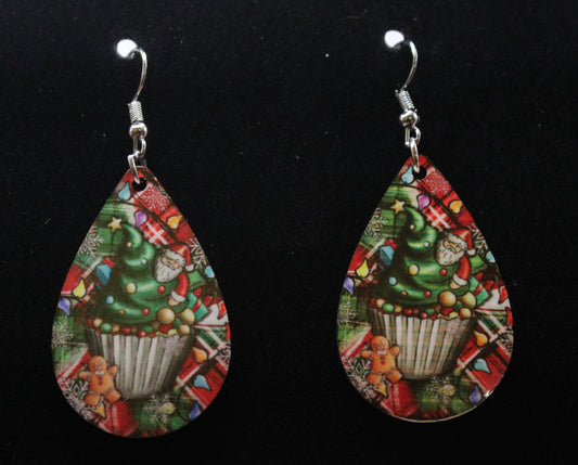 Christmas Cupcake Earrings