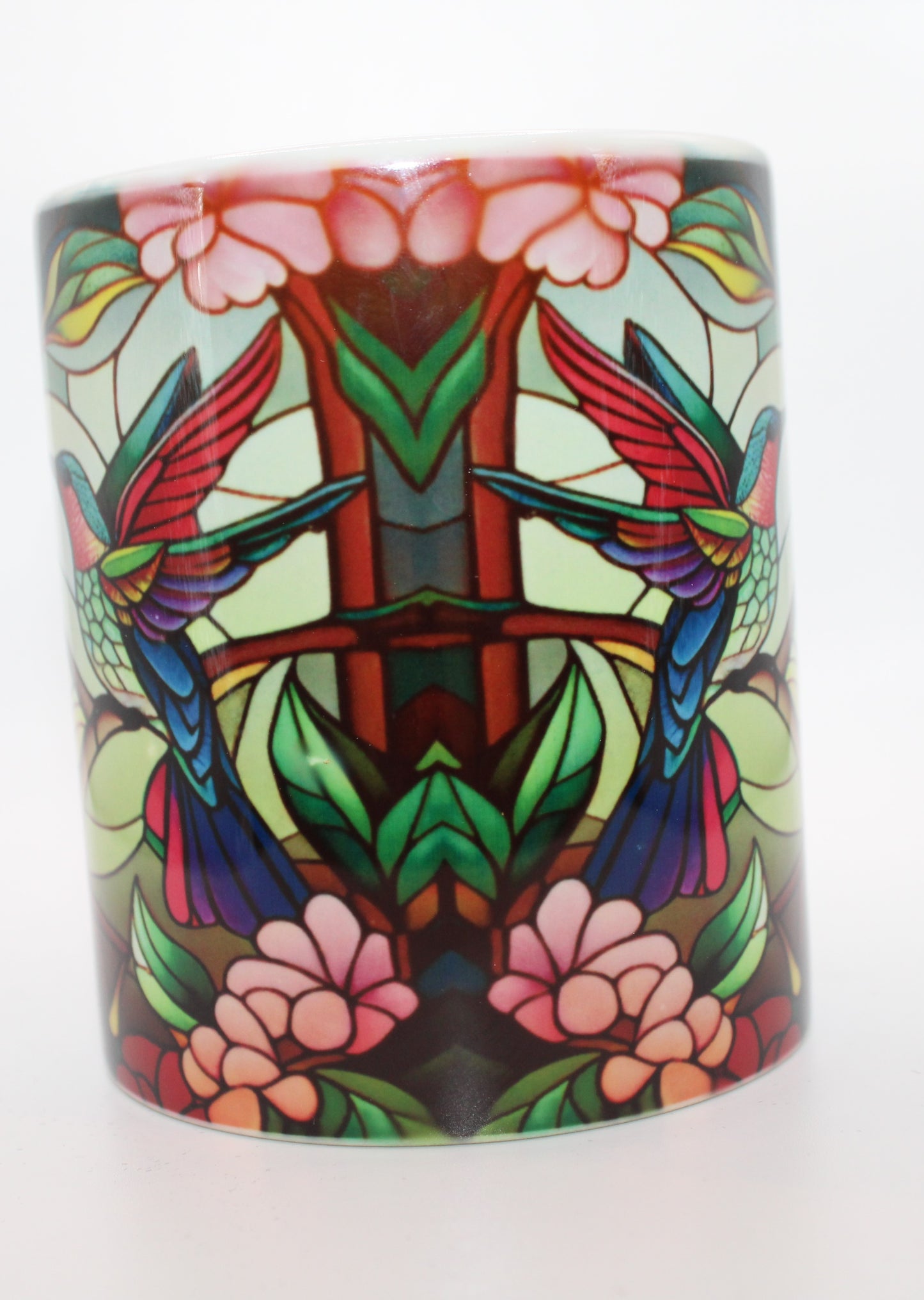 Stained Glass Hummingbird 15 Ounce Mug - Design #3