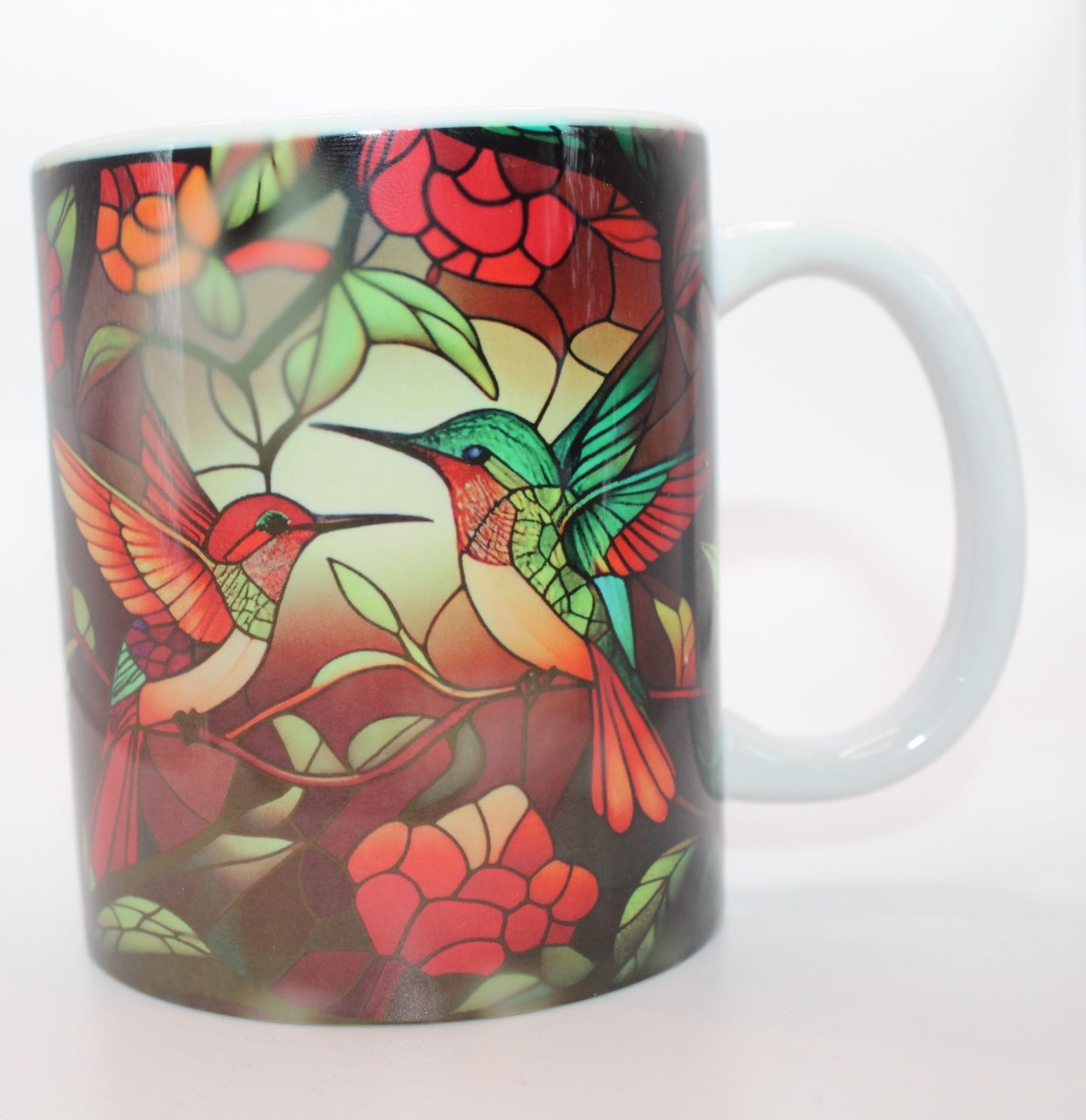 Stained Glass Hummingbird 15 Ounce Mug - Design #4