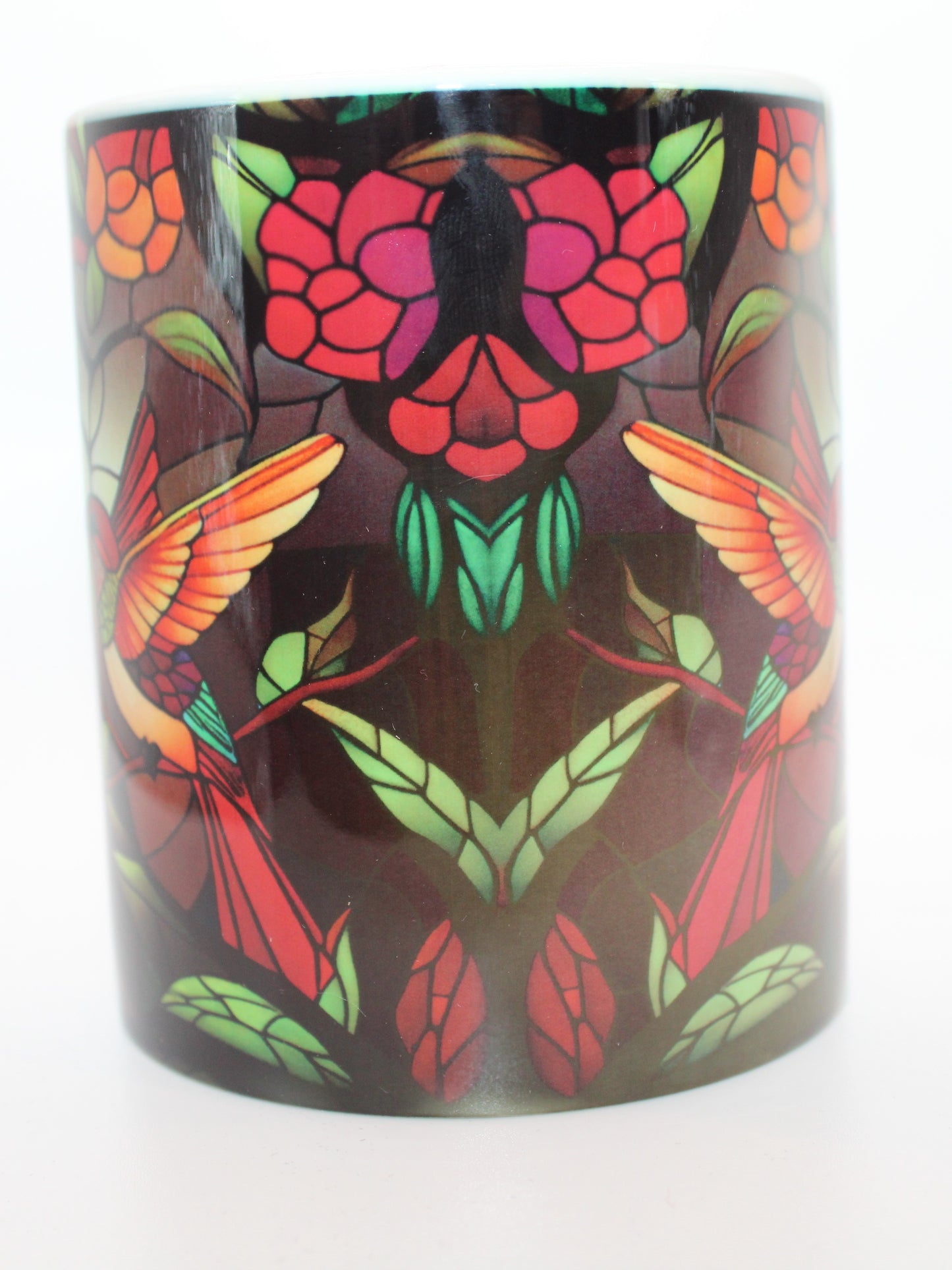 Stained Glass Hummingbird 15 Ounce Mug - Design #4