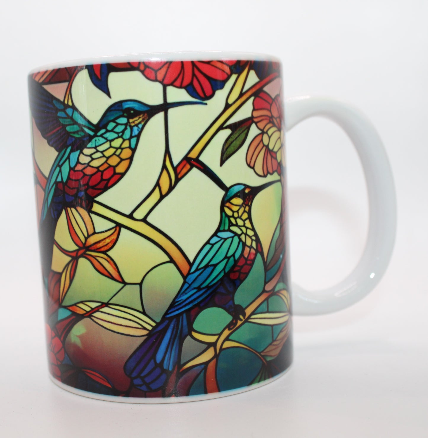 Stained Glass Hummingbird 15 Ounce Mug - Design #6