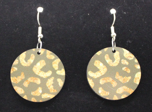 Muted Leopard Print of Light and Dark Brown Earrings